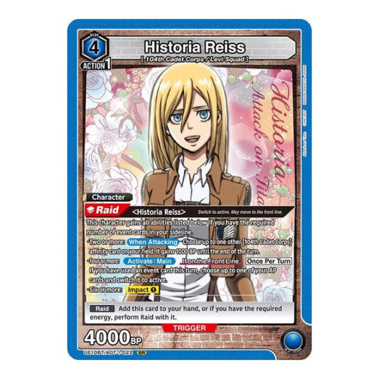 Historia Reiss (022) (UE10BT) #UE10BT/AOT-1-022 Secret Rare (Foil Near Mint) UE10BT: Attack on Titan Union Arena: 2025