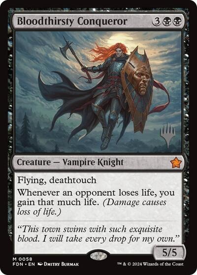 Bloodthirsty Conqueror (PPEOE) #58 Mythic Rare (Near Mint) Promo Pack: Edge of Eternities Magic: The Gathering: 2025