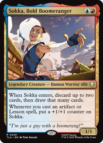 Sokka Bold Boomeranger (TLA) #240 Rare (Near Mint) Avatar: The Last Airbender Magic: 2025