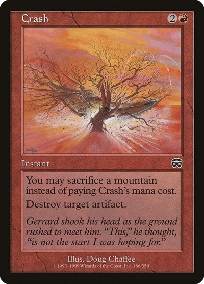 Crash (MMQ) #186 Common (Heavily Played) Mercadian Masques Magic: The Gathering: 1999