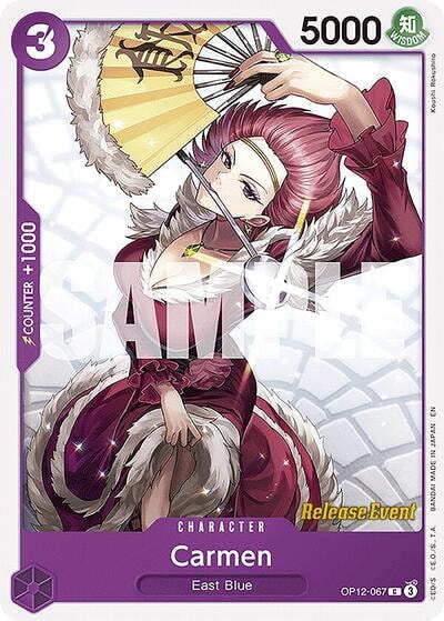 Carmen (OP12 RE) #OP12-067 Common (Lightly Played) Legacy of the Master Release Event Cards One Piece Card Game: 2025