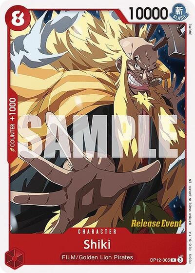 Shiki (OP12 RE) #OP12-005 Common (Near Mint) Legacy of the Master Release Event Cards One Piece Card Game: 2025