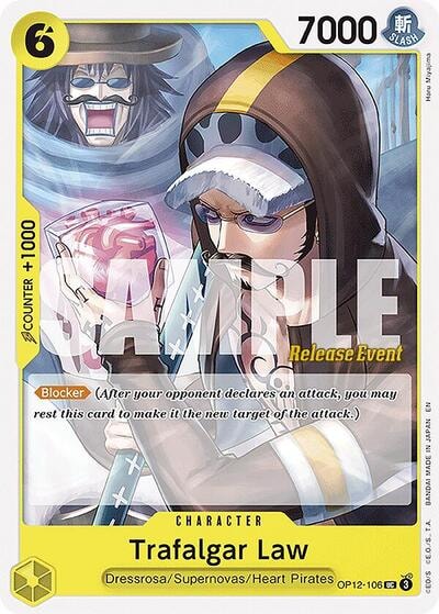 Trafalgar Law (106) (OP12 RE) #OP12-106 Uncommon (Near Mint) Legacy of the Master Release Event Cards One Piece Card Game: 2025