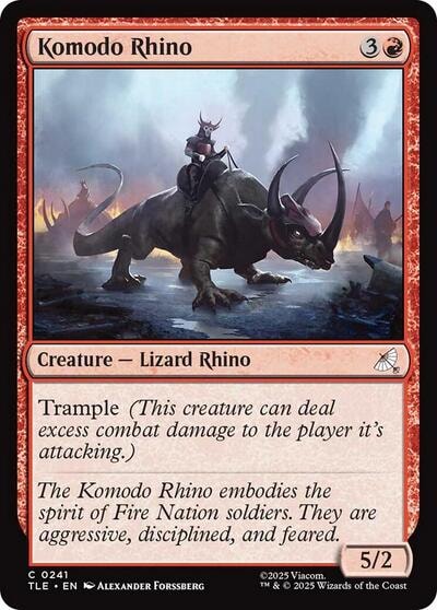 Komodo Rhino 0241 (TLE) #241 Common (Lightly Played) Avatar: The Last Airbender: Eternal-Legal Magic: The Gathering: 2025