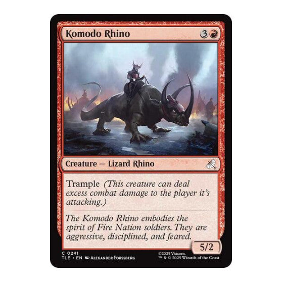 Komodo Rhino (0241) (TLE) #241 Common (Lightly Played) Avatar: The Last Airbender: Eternal-Legal Magic: The Gathering: 2025