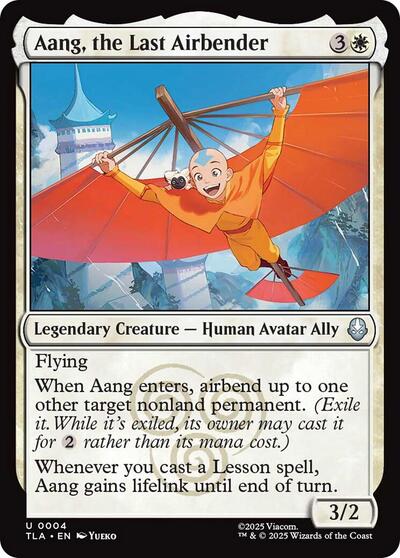 Aang the Last Airbender (TLA) #4 Uncommon Avatar: The Last Airbender Magic: The Gathering: 2025