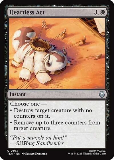 Heartless Act (TLA) #103 Uncommon Avatar: The Last Airbender Magic: The Gathering: 2025
