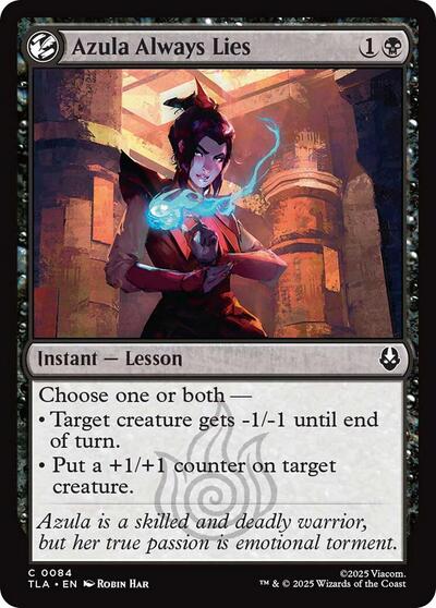 Azula Always Lies (TLA) #84 Common Avatar: The Last Airbender Magic: The Gathering: 2025
