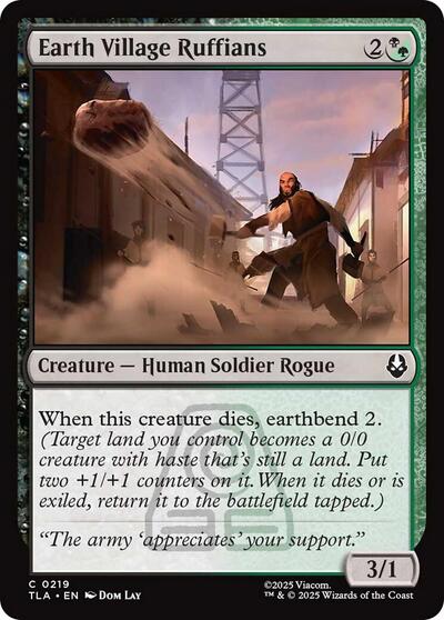 Earth Village Ruffians (TLA) #219 Common Avatar: The Last Airbender Magic: The Gathering: 2025
