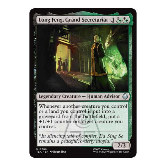 Long Feng, Grand Secretariat (TLA) #233 Uncommon Avatar: The Last Airbender Magic: The Gathering: 2025