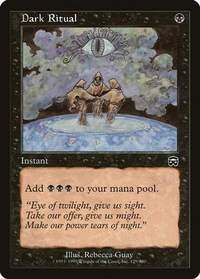 Dark Ritual (MMQ) #129 Common (Lightly Played) Mercadian Masques Magic: 1999