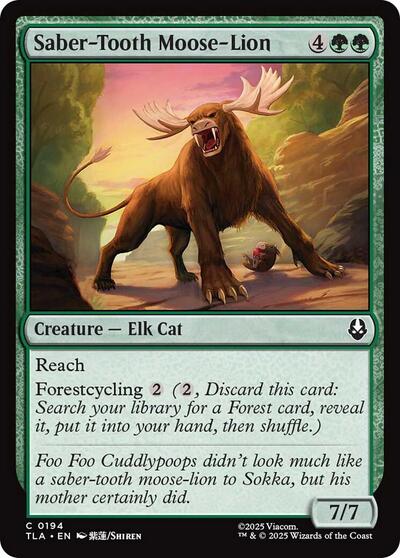Saber Tooth Moose Lion (TLA) #194 Common Avatar: The Last Airbender Magic: The Gathering: 2025