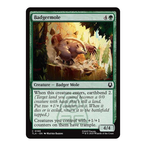 Badgermole (TLA) #166 Common Avatar: The Last Airbender Magic: The Gathering: 2025