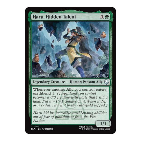Haru, Hidden Talent (TLA) #182 Uncommon Avatar: The Last Airbender Magic: The Gathering: 2025