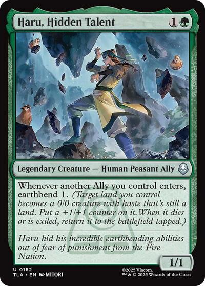 Haru Hidden Talent (TLA) #182 Uncommon Avatar: The Last Airbender Magic: The Gathering: 2025
