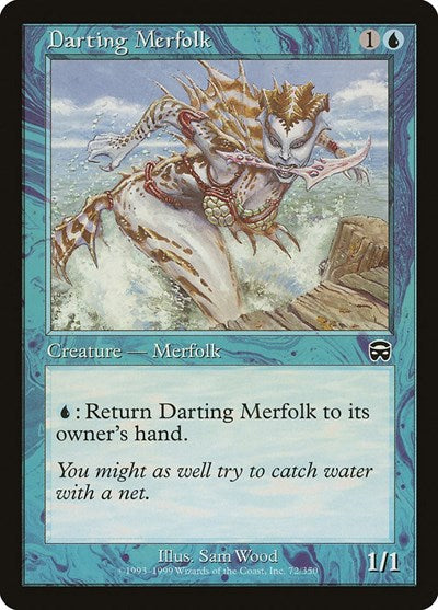Darting Merfolk (MMQ) #72 Common (Lightly Played) Mercadian Masques Magic: The Gathering: 1999