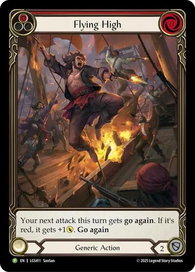 Flying High (Red) - LGS411 (PR) #LGS411 Promo (Rainbow Foil Near Mint) Flesh and Blood: Promo Cards Flesh and Blood TCG: 2019