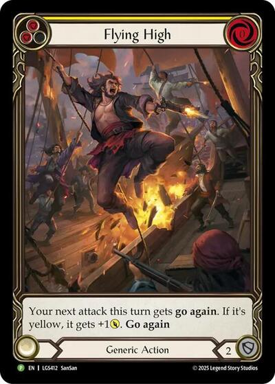 Flying High (Yellow) - LGS412 (PR) #LGS412 Promo (Rainbow Foil Near Mint) Flesh and Blood: Promo Cards Flesh and Blood TCG: 2019