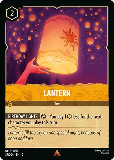 Lantern (9) #32/204 Rare (Near Mint) Fabled Lorcana TCG: 2025