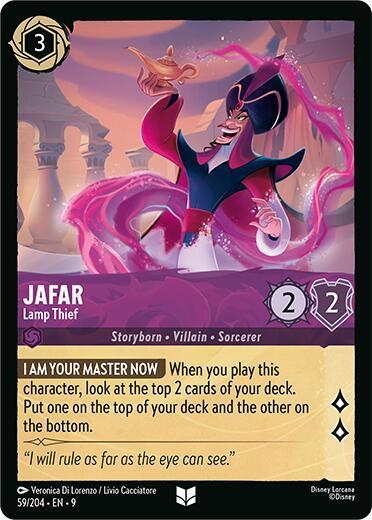 Jafar Lamp Thief (9) #59/204 Uncommon (Near Mint) Fabled Lorcana TCG: 2025