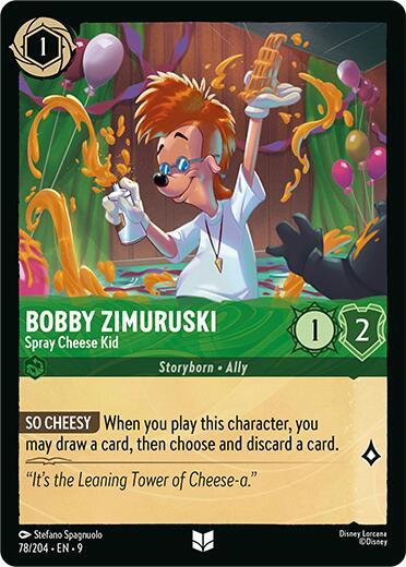 Bobby Zimuruski - Spray Cheese Kid (9) #78/204 Uncommon (Near Mint) Fabled Disney Lorcana: 2025