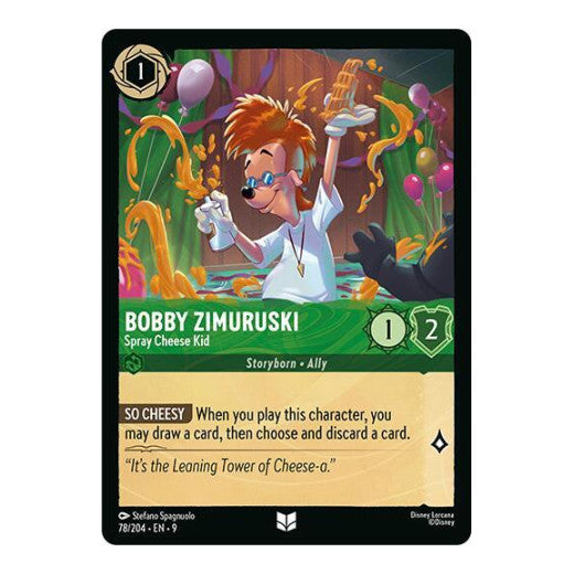 Bobby Zimuruski - Spray Cheese Kid (9) #78/204 Uncommon (Near Mint) Fabled Disney Lorcana: 2025