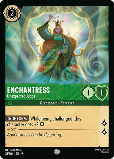 Enchantress - Unexpected Judge (9) #81/204 Common (Near Mint) Fabled Disney Lorcana: 2025