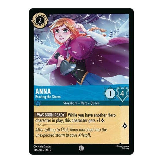 Anna - Braving the Storm (9) #146/204 Common (Near Mint) Fabled Disney Lorcana: 2025