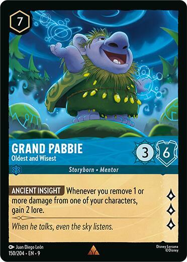 Grand Pabbie - Oldest and Wisest (9) #150/204 Rare (Near Mint) Fabled Disney Lorcana: 2025