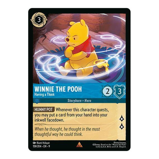 Winnie the Pooh - Having a Think (9) #159/204 Rare (Near Mint) Fabled Disney Lorcana: 2025