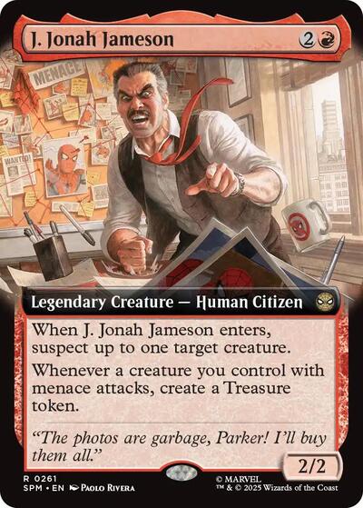 J. Jonah Jameson (Extended Art) (SPM) #261 Rare (Foil Lightly Played) Marvel's Spider-Man Magic: The Gathering: 2025