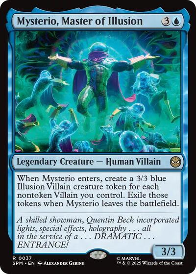 Mysterio, Master of Illusion (SPM) #37 Rare (Lightly Played) Marvel's Spider-Man Magic: The Gathering: 2025
