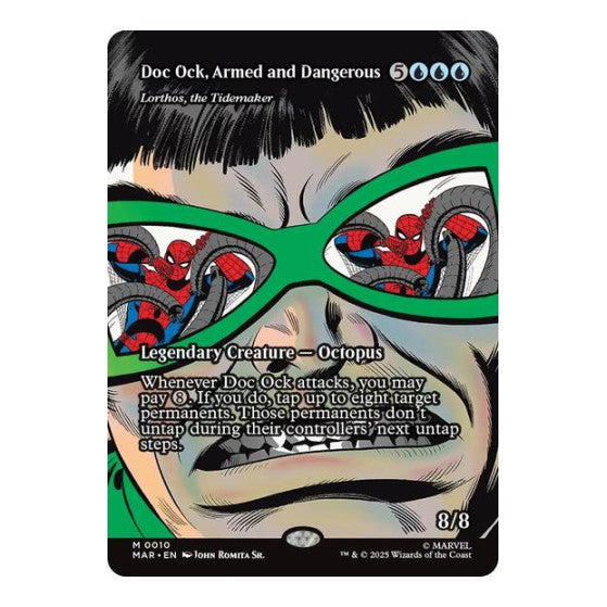 Doc Ock, Armed and Dangerous - Lorthos, the Tidemaker (Borderless) (MAR) #10 Mythic Rare (Foil Lightly Played) Marvel Universe Eternal-Legal Magic: The Gathering: 2025