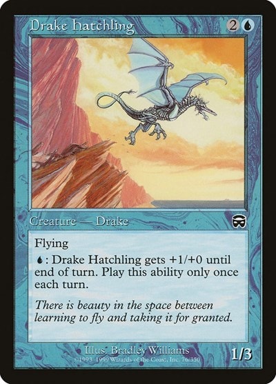 Drake Hatchling (MMQ) #76 Common (Damaged) Mercadian Masques Magic: The Gathering: 1999