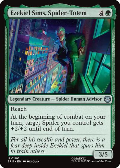 Ezekiel Sims, Spider-Totem (SPM) #100 Uncommon (Near Mint) Marvel's Spider-Man Magic: The Gathering: 2025