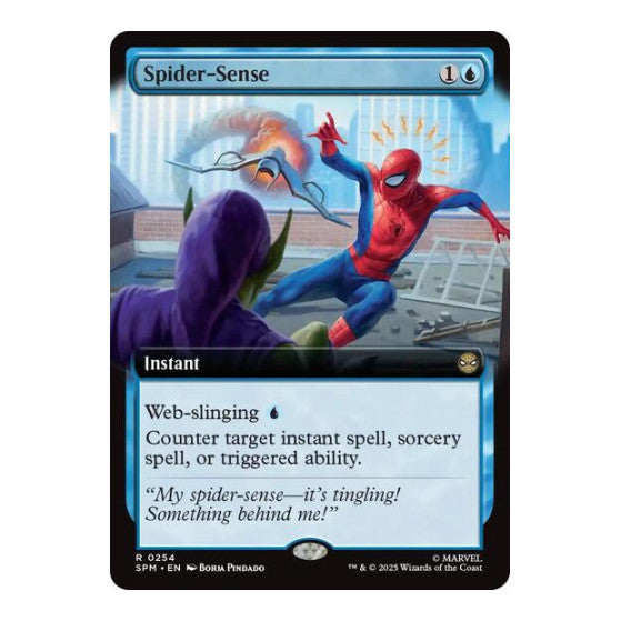 Spider-Sense (Extended Art) (SPM) #254 Rare (Near Mint) Marvel's Spider-Man Magic: The Gathering: 2025