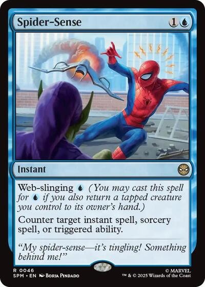 Spider-Sense (SPM) #46 Rare (Near Mint) Marvel's Spider-Man Magic: The Gathering: 2025
