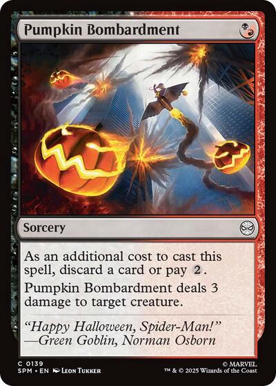 Pumpkin Bombardment (SPM) #139 Common Marvel's Spider-Man Magic: The Gathering: 2025
