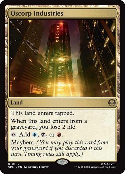 Oscorp Industries (SPM) #182 Rare (Near Mint) Marvel's Spider-Man Magic: The Gathering: 2025