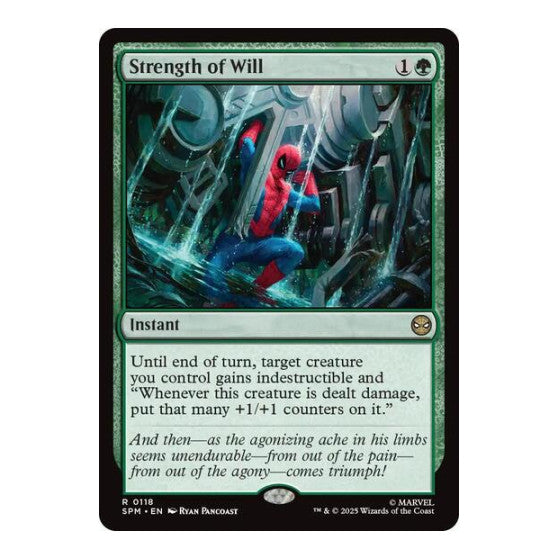 Strength of Will (SPM) #118 Rare (Near Mint) Marvel's Spider-Man Magic: The Gathering: 2025
