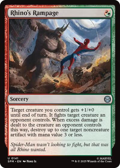 Rhino's Rampage (SPM) #141 Uncommon (Lightly Played) Marvel's Spider-Man Magic: The Gathering: 2025