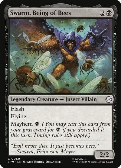 Swarm, Being of Bees (SPM) #69 Common (Lightly Played) Marvel's Spider-Man Magic: The Gathering: 2025