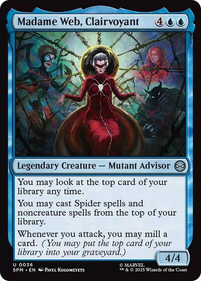 Madame Web, Clairvoyant (SPM) #36 Uncommon (Lightly Played) Marvel's Spider-Man Magic: The Gathering: 2025