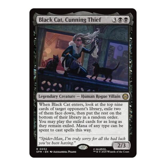 Black Cat, Cunning Thief (SPM) #52 Rare Marvel's Spider-Man Magic: The Gathering: 2025
