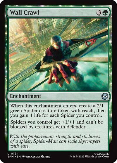 Wall Crawl (SPM) #121 Uncommon (Lightly Played) Marvel's Spider-Man Magic: The Gathering: 2025