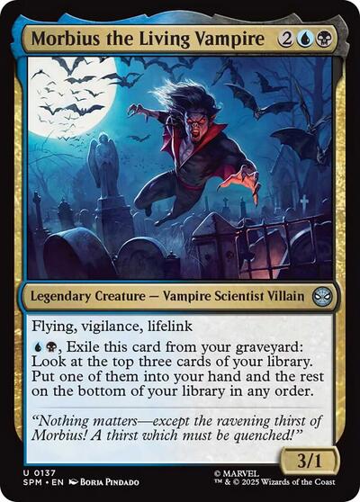 Morbius the Living Vampire (SPM) #137 Uncommon (Lightly Played) Marvel's Spider-Man Magic: The Gathering: 2025