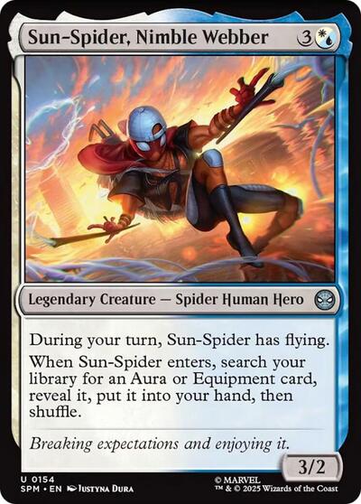 Sun-Spider, Nimble Webber (SPM) #154 Uncommon (Lightly Played) Marvel's Spider-Man Magic: The Gathering: 2025
