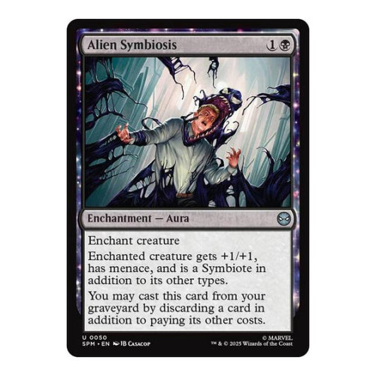 Alien Symbiosis (SPM) #50 Uncommon (Lightly Played) Marvel's Spider-Man Magic: The Gathering: 2025