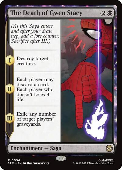 The Death of Gwen Stacy (SPM) #54 Rare (Lightly Played) Marvel's Spider-Man Magic: The Gathering: 2025