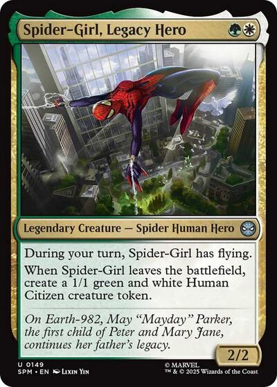 Spider-Girl, Legacy Hero (SPM) #149 Uncommon (Lightly Played) Marvel's Spider-Man Magic: The Gathering: 2025